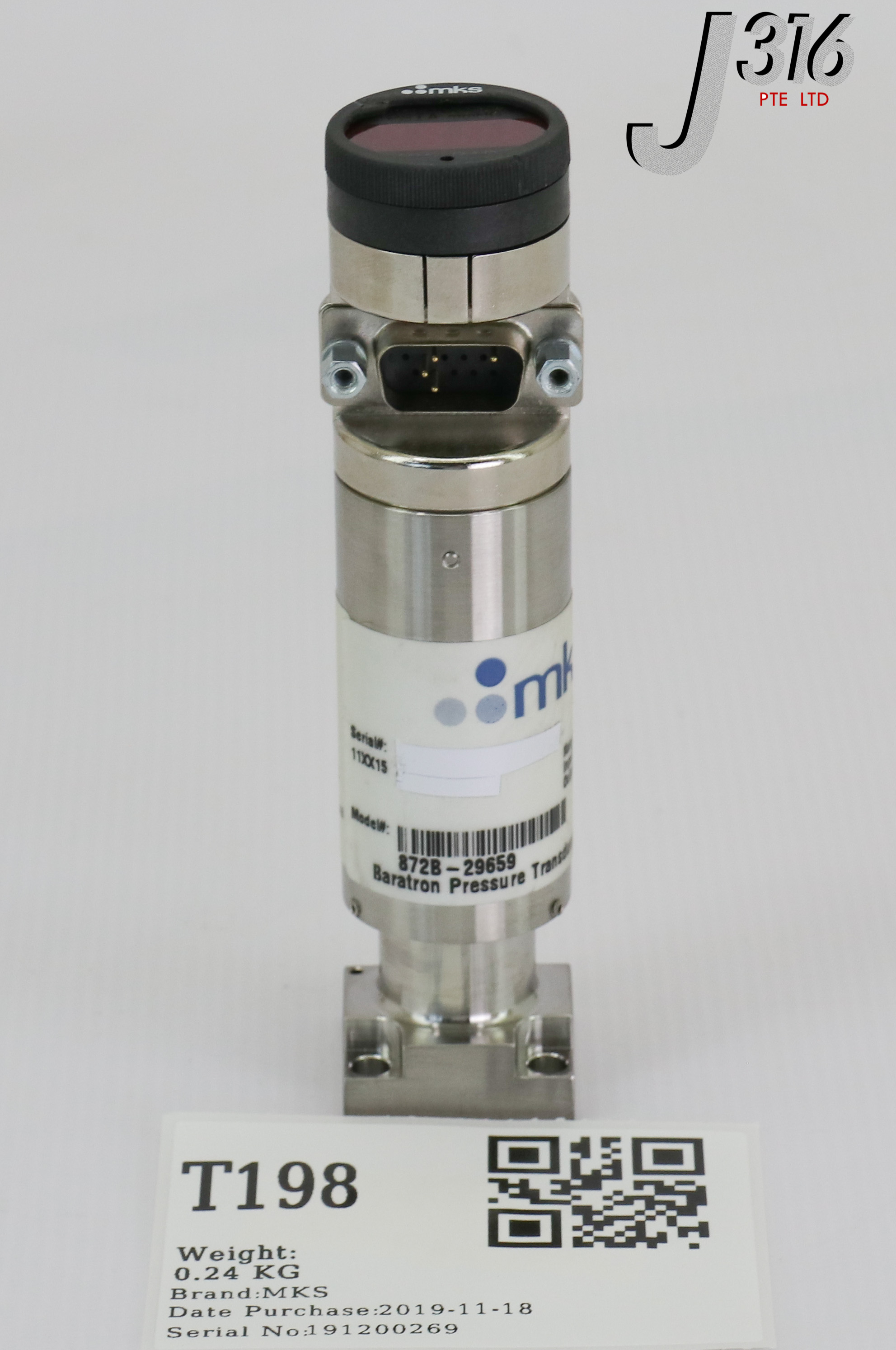 T198 MKS BARATRON PRESSURE TRANSDUCER 500 TORR 872B-29659 | eBay